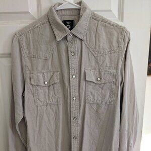 Corduroy western shirt with pearl snaps
